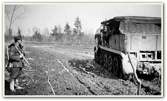 Half Track in mud